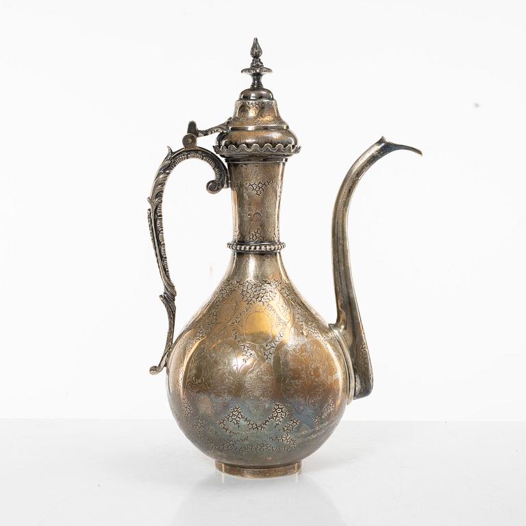 An Ottoman Empire silver pot, circa 1900.