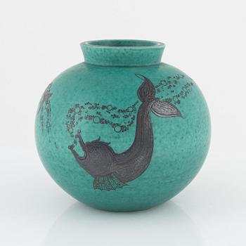 Wilhelm Kåge, an 'Argenta' stoneware vase, Gustavsberg, 1935.