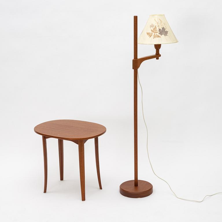 Carl Malmsten,  a "Staken" floor lamp and an "Ovalen" side table,