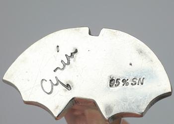 SKULPTURER, 3 st, brons och tenn, Gunnar Cyrén, bland annat numrerad 13/48.