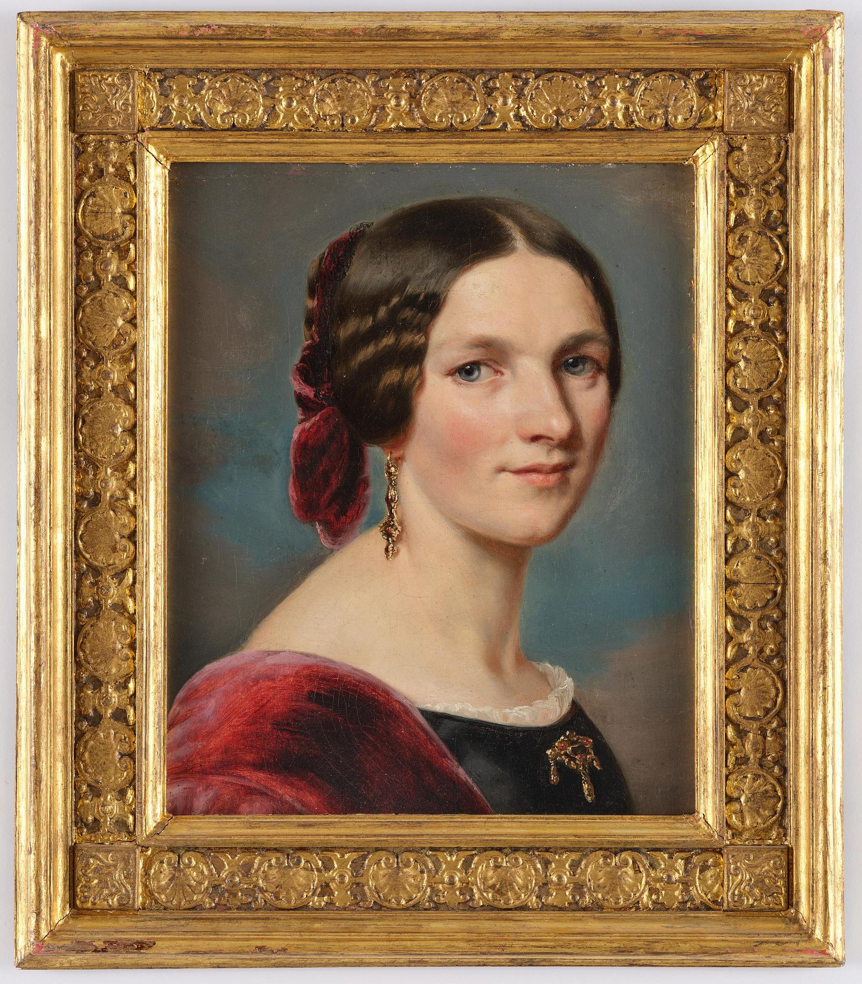 Franz Xaver Winterhalter, attributed to, Portrait of a young woman.