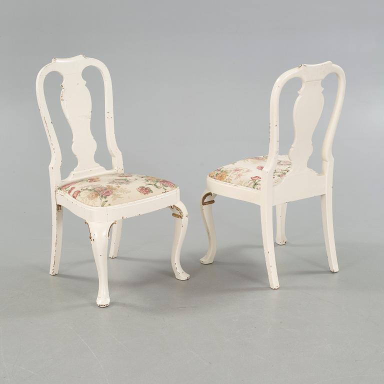 Four chairs, early 20th century.