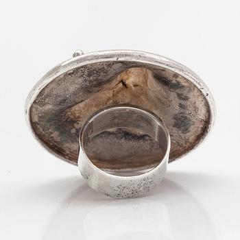 Björn Weckström, ring "Nära utbrottet", sterlingsilver, Lapponia 1971.