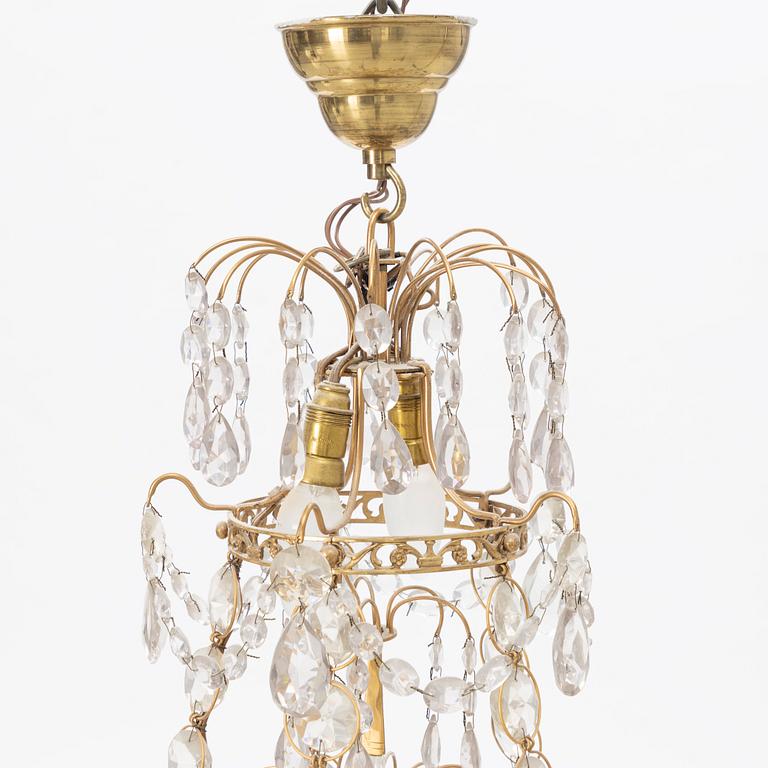 A Gustavian style chandelier, mid-20th Century.