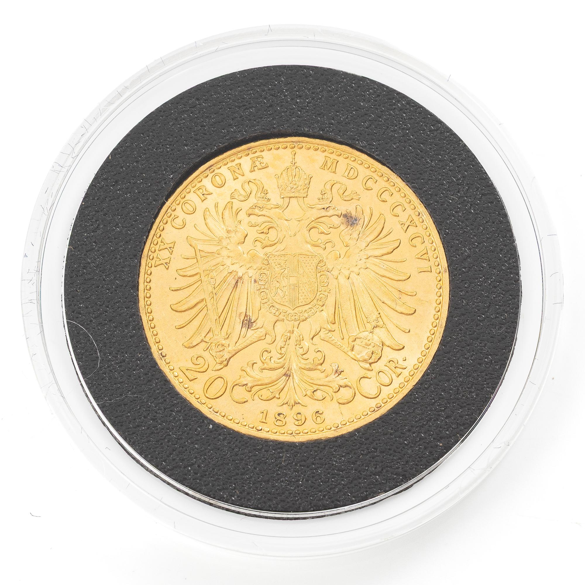 Gold coin, Austria, Franz Joseph, 20 corona, 1896.