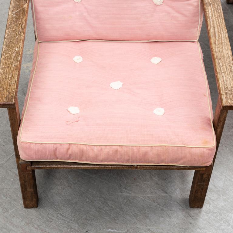 ELSA STACKELBERG, a pair of pine garden armchairs from Fri Form AB.