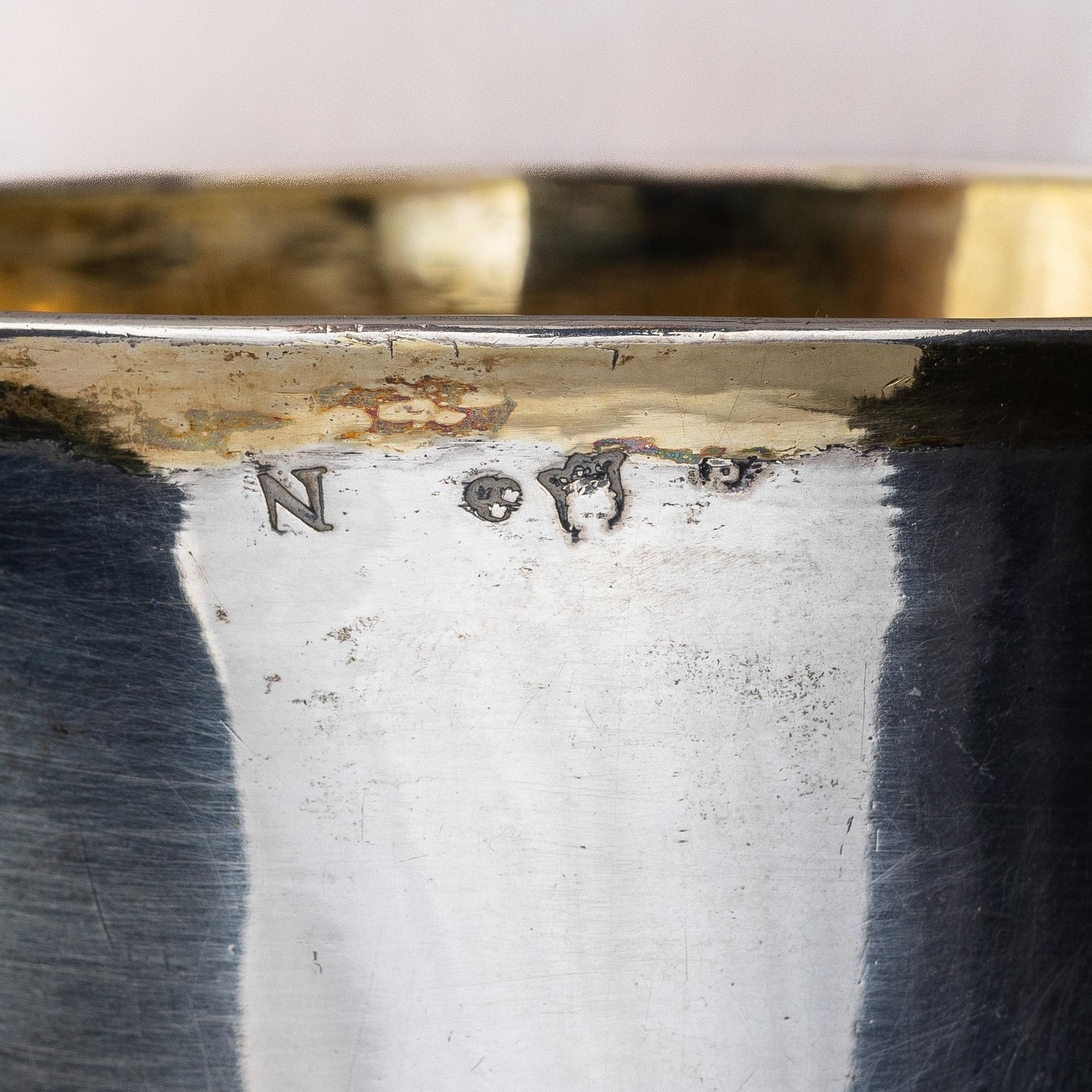 A Swedish parcel-gilt silver hunter’s beaker, mark of Pehr Zethelius, Stockholm 1771.