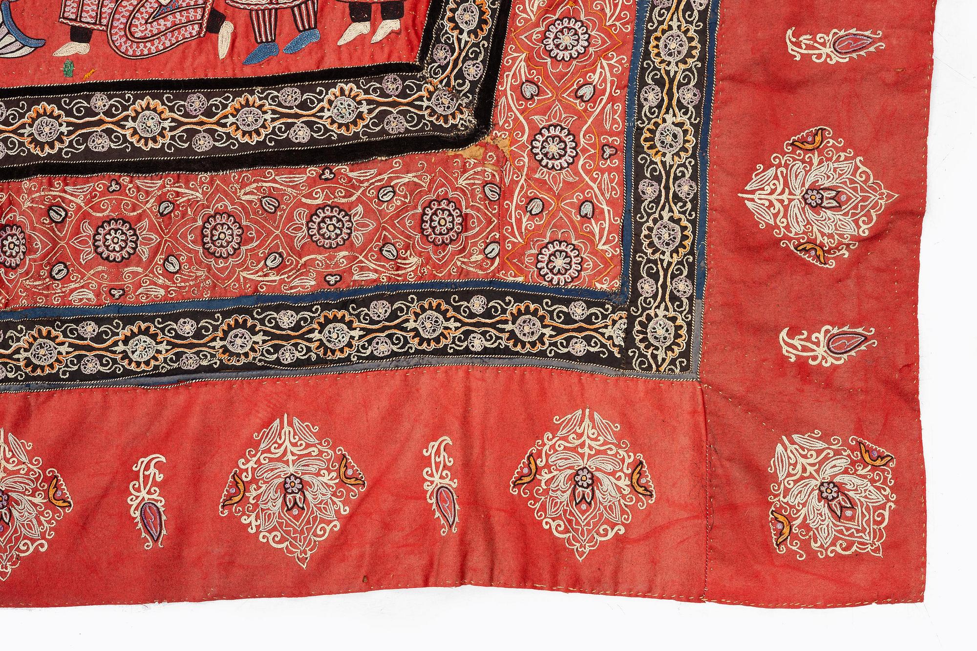 An antique Rasht embroidery, Northern Iran, c. 251 x 170 cm.