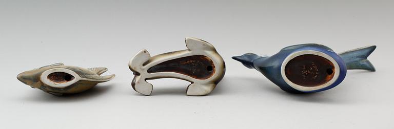 FIGURER, 5 delar, stengods, Gunnar Nylund, Rörstrand.