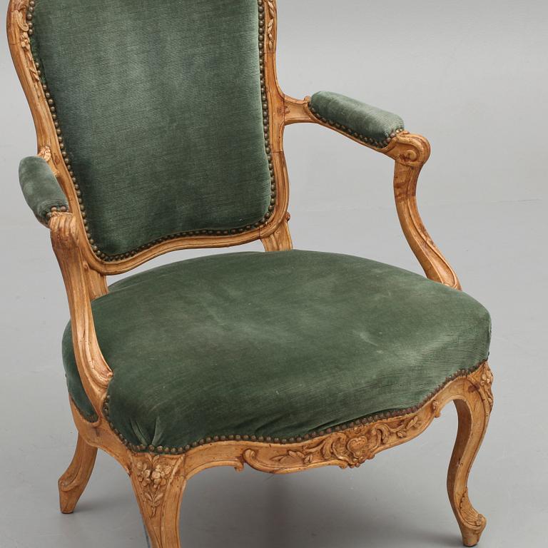 KARMSTOL, Louis XV-stil, 1800-tal.