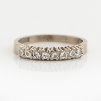 Ringar 3 st,  18K vitguld med briljantslipade diamanter.