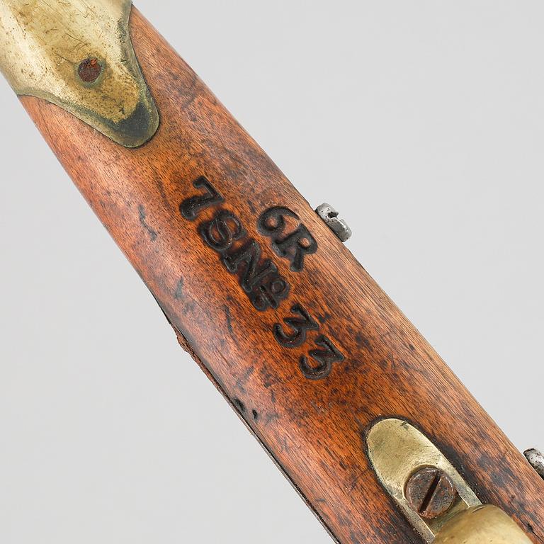 SLAGLÅSPISTOLER 2 st, m/1850, studsare och flankör.