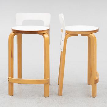 Alvar Aalto, barstolar, ett par, "K65", Artek.