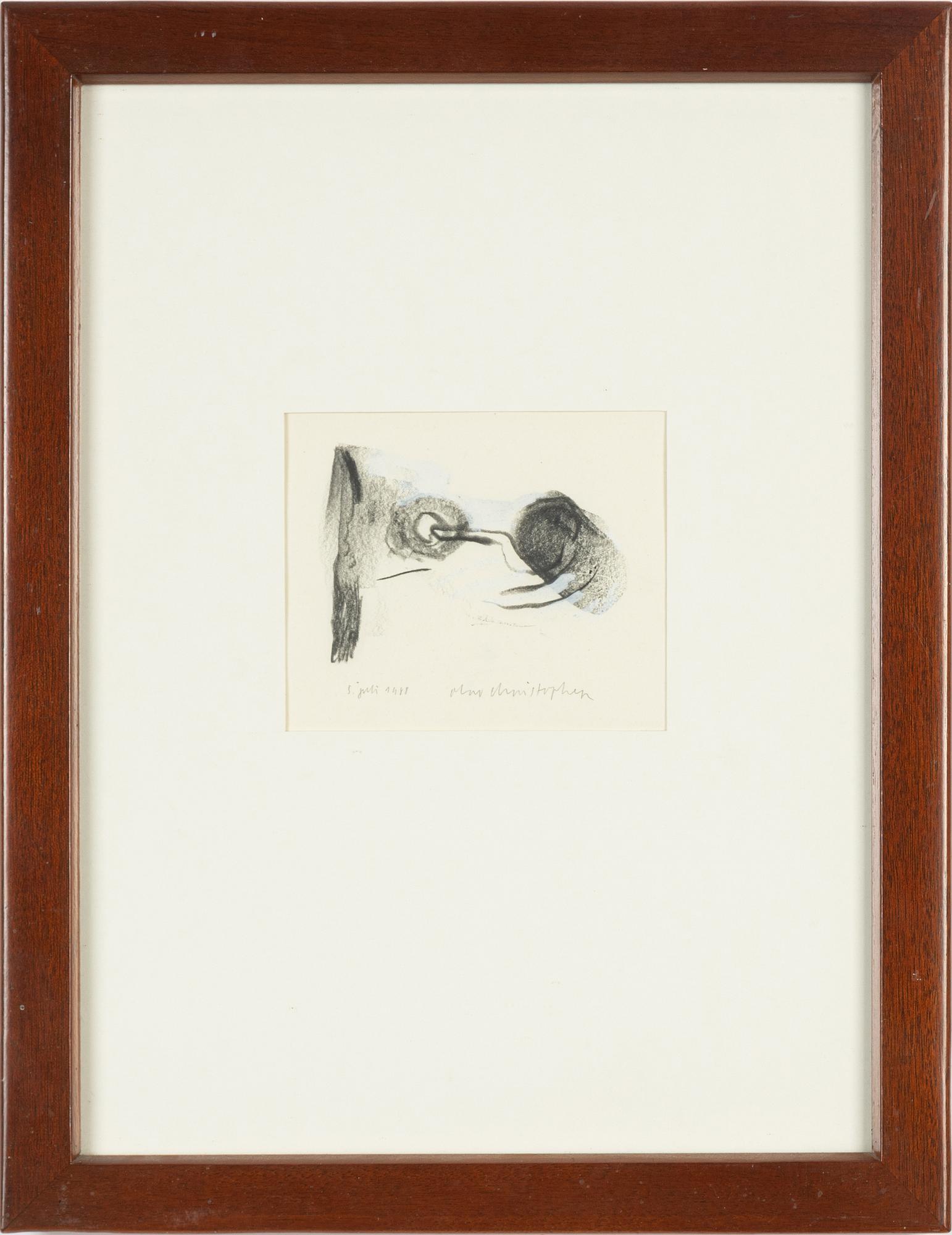 Olav Christopher Jenssen, mixed media on paper, signed and dated 5 juli 1988.