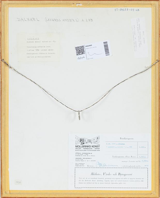Anders Zorn, etsning, 1919, signerad med blyerts.