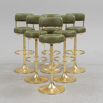 A set of six bar stools by Johanson Design, Markaryd.