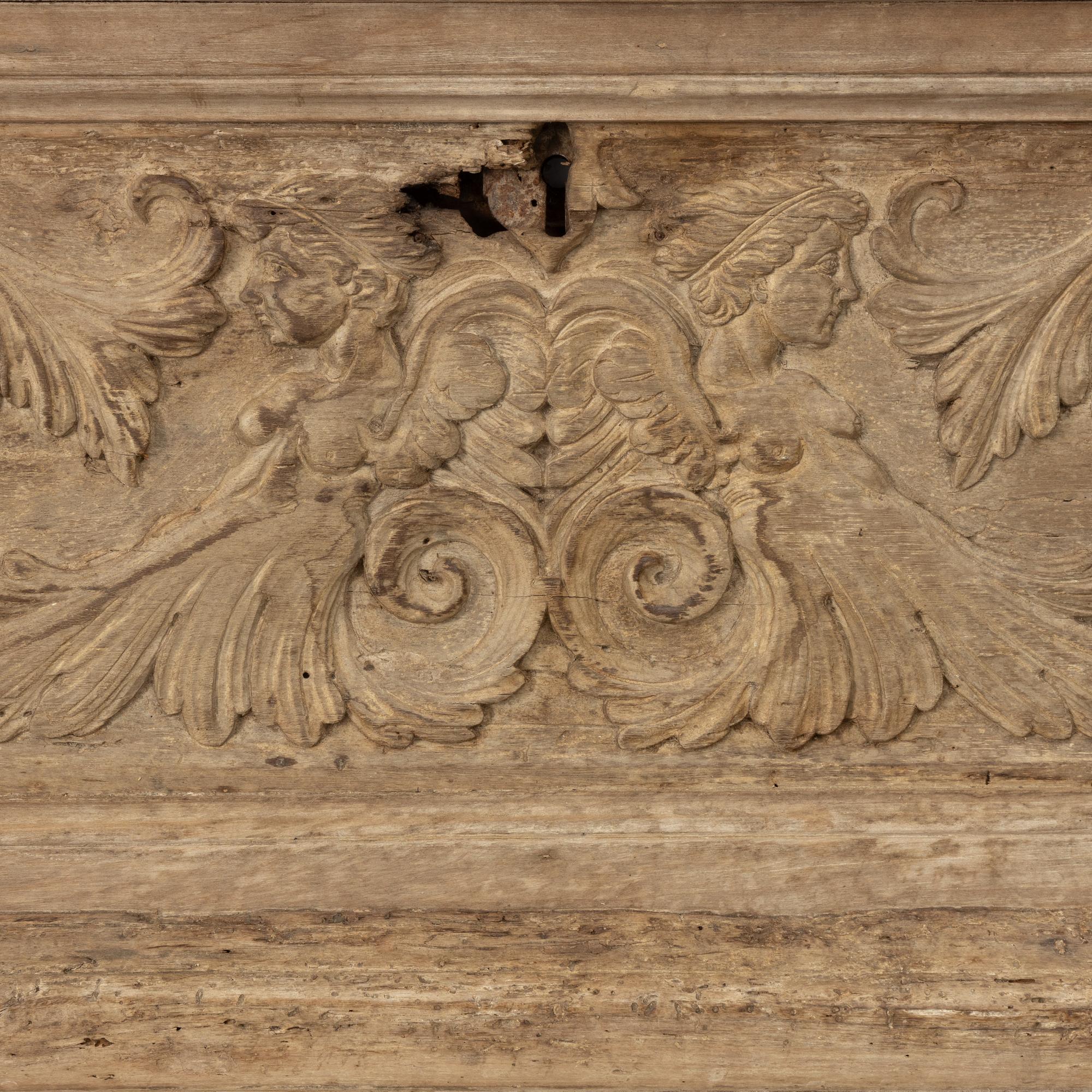 An Italian carved baroque panel, 17th / 18th century.