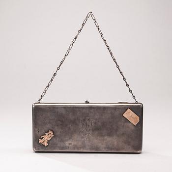AFTONVÄSKA, silver, Estland, c. 1920-24, totalvikt 562 g.