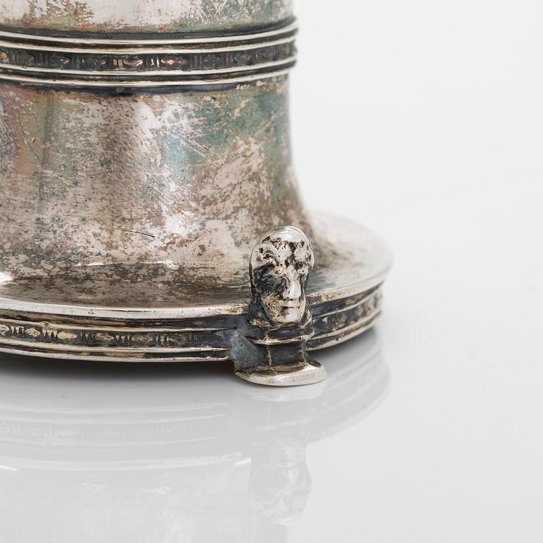 A mid-18th-century parcel-gilt silver beaker, maker's mark of Lorens Stabeus, Stockholm 1751.