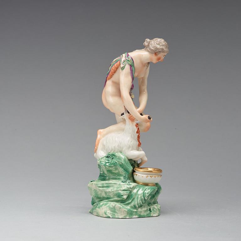 A Ludwigsburg allegorical porcelain figure, Germany, late 18th Century.