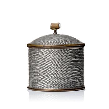 Estrid Ericson, a pewter and brass tobacco jar, Svenskt Tenn, Stockholm 1950.