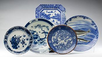 FAT, 5 stycken, Kina/Japan 18/1900-tal, porslin.
