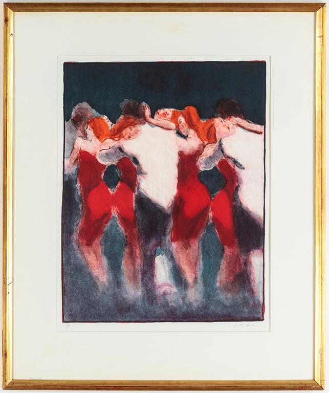 PETER DAHL, färglitografi, signerad, provtryck.