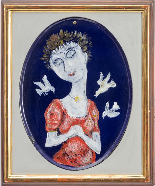 Olle Nordberg, Kvinna med duvor.