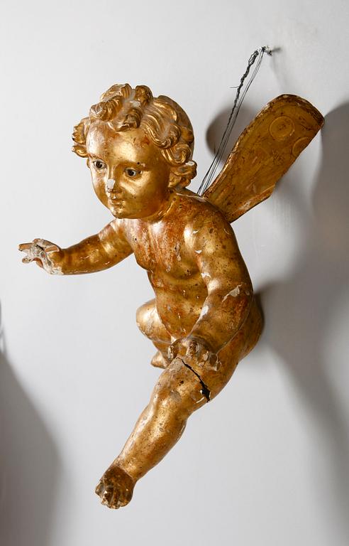 DEKORELEMENT, kerub, barocktyp, 1700-/1800-tal.