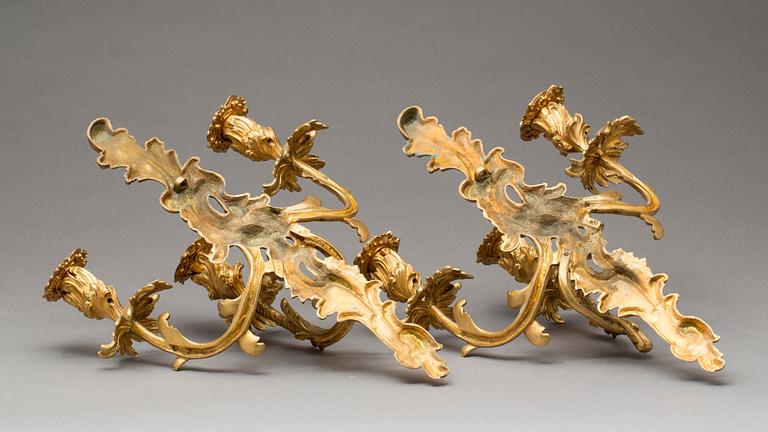 VÄGGAPPLICKER, ett par, rokokostil, omkring 1900.