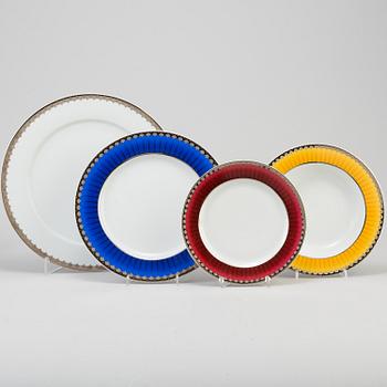 A set of 93 p, tableware. "Christineholm" or "Marianne Royal Blue", Millennium, design Sigvard Bernadotte, 21th century.