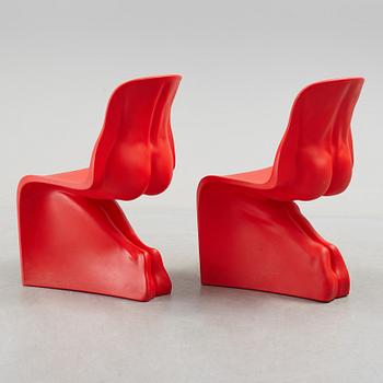 A pair of 'Him & Her' chairs by Fabio Novembre, Caraminia, Italy.