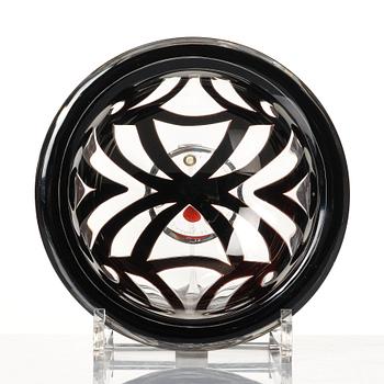 Lars Hellsten, a 'Geometri I' ariel glass bowl, Orrefors 1988.