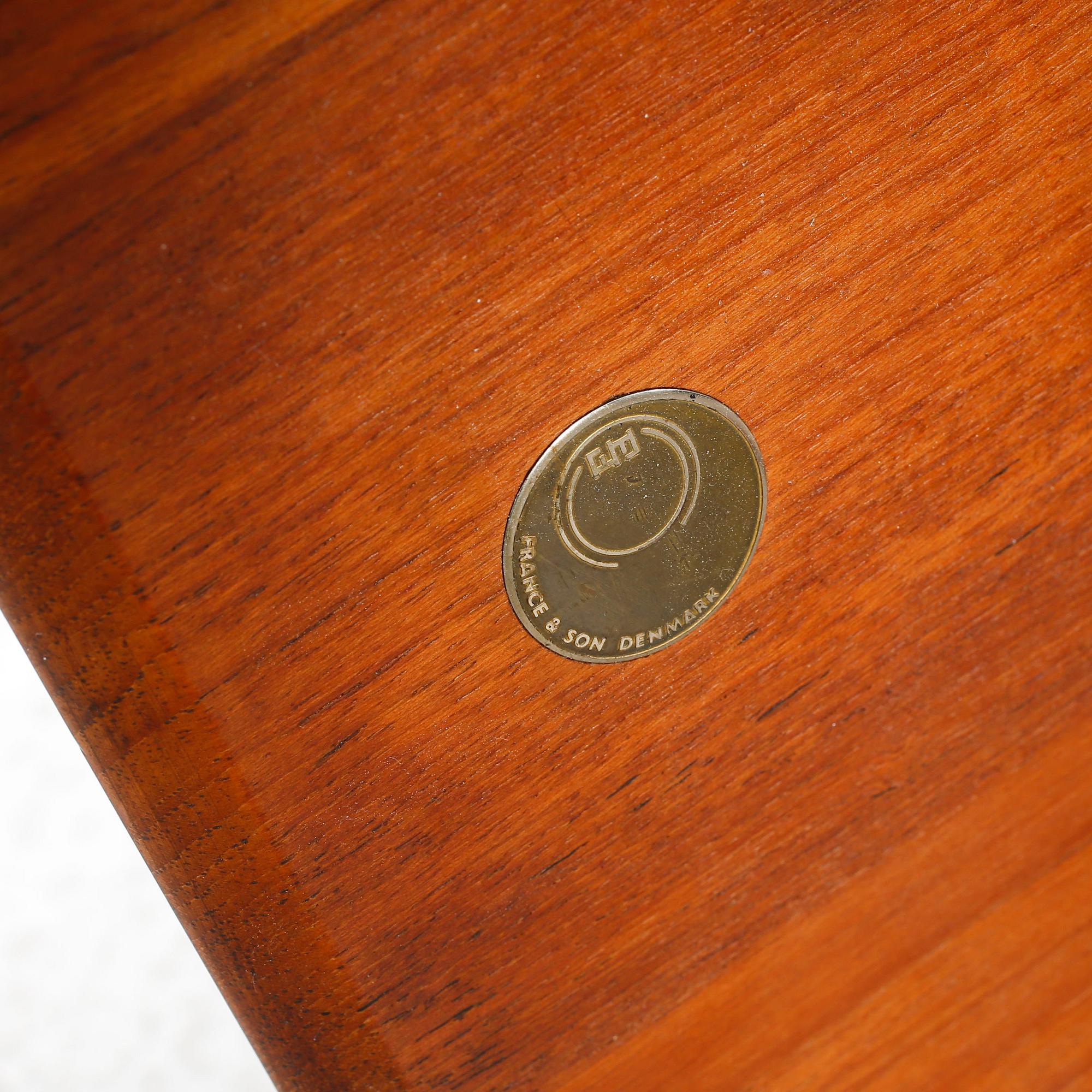 A sofa table, model fd 516, designed by Peter Hvidt & Orla Mølgaard-Nielsen, made by France & Søn, Denmark, 1950s/60s.