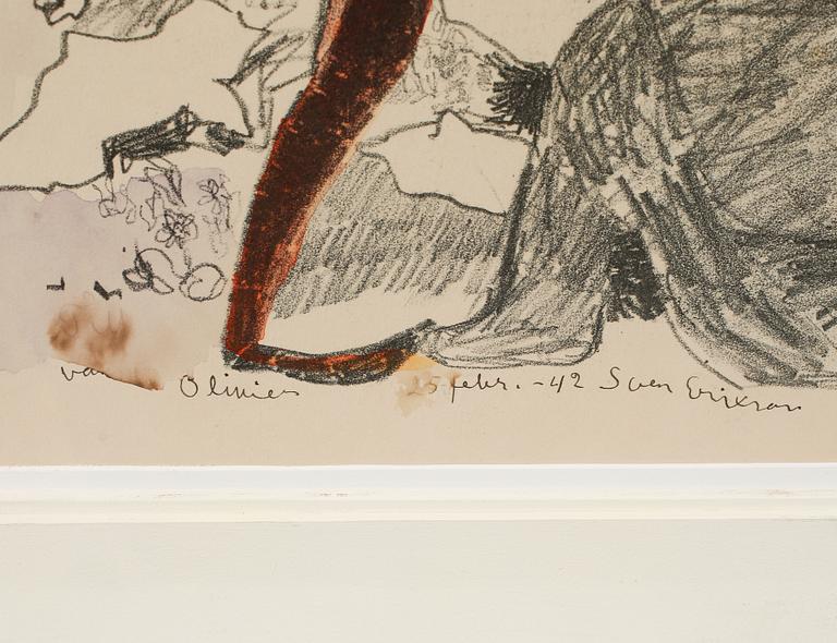 SVEN X:ET ERIXSON, kolorerad litografi, signerad och daterad 1942.