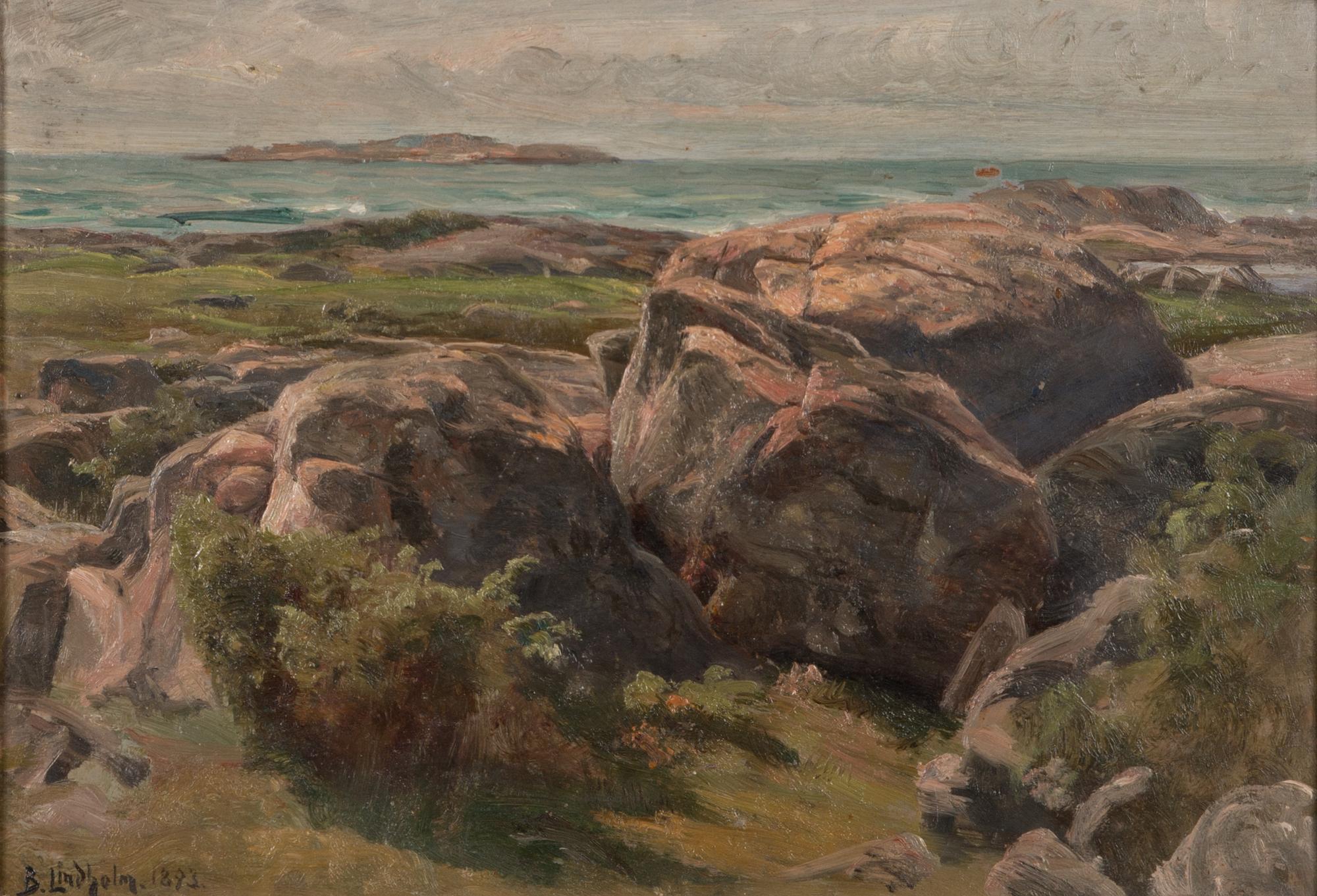 Berndt Lindholm, olja på pannå, signerad och daterad 1893.