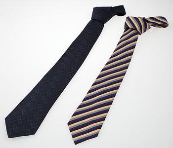 167. Yves Saint Laurent and Christian Dior, two silk ties.