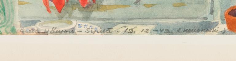 Greta Hällfors-Sipilä, The plant at the window.