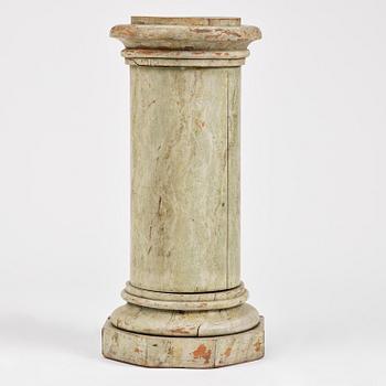 A Swedish Empire marbled column, first part 19th century.