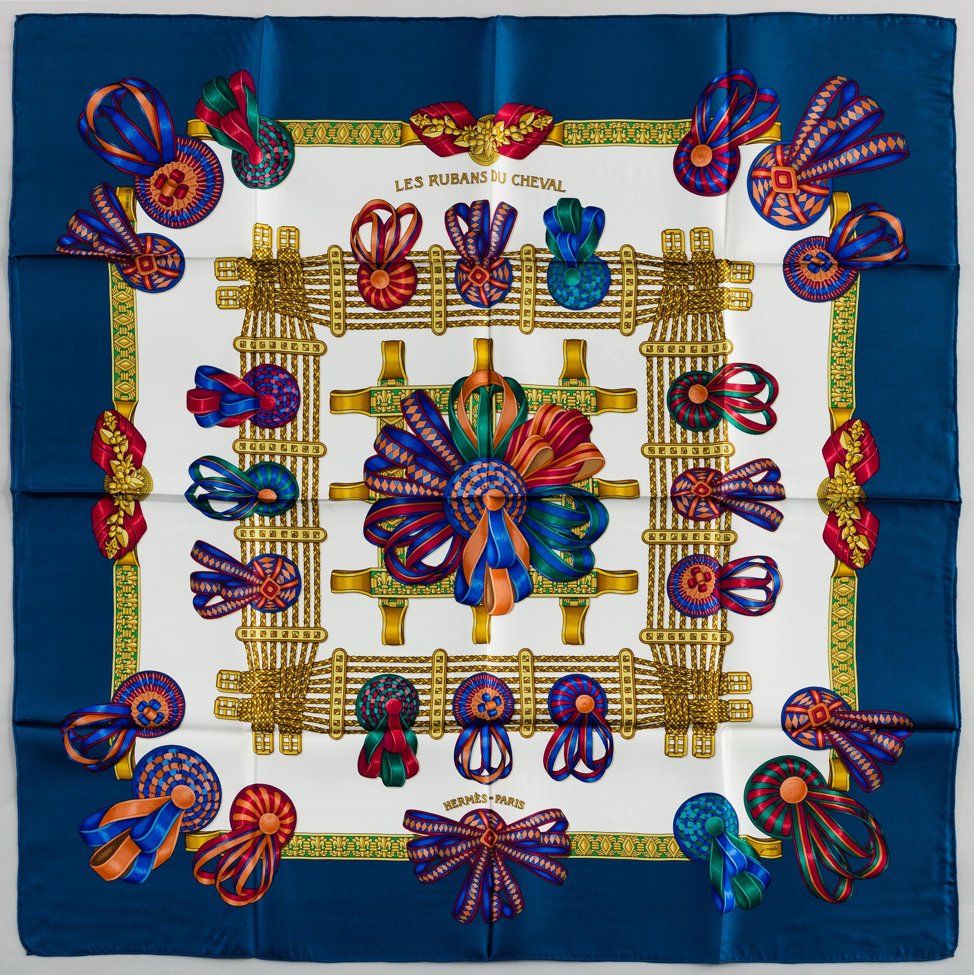 HERMÈS, "Les Rubans du Cheval", Scarf.