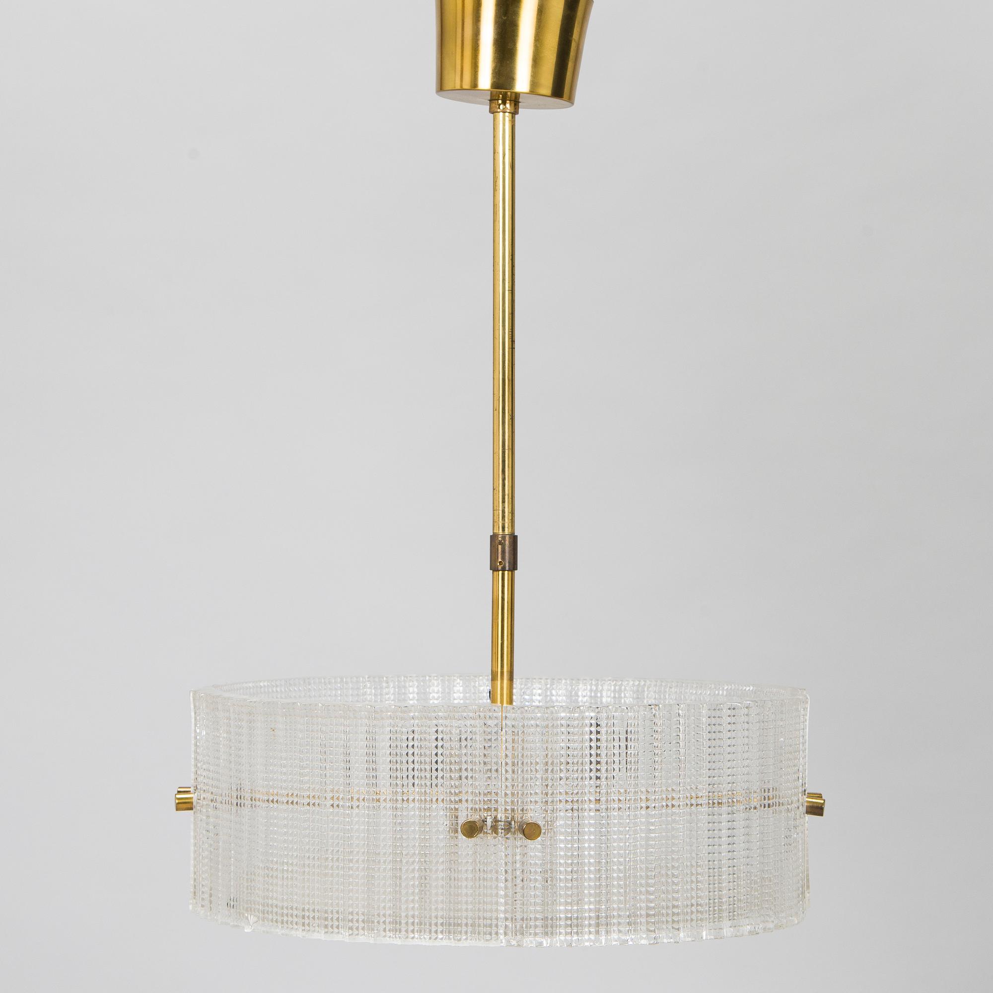 Carl Fagerlund, ceiling lamp, Orrefors 1970s.