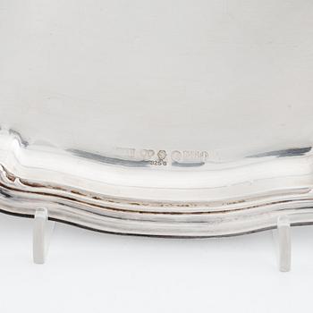 GAB, bricka, sterlingsilver, Stockholm 1938.