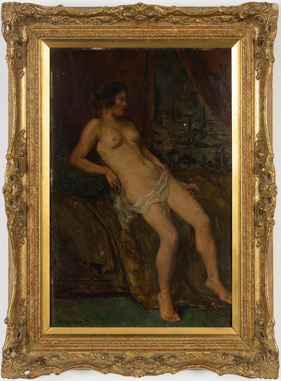 Imre Knopp, attributed to, oil on paper-panel, signed.