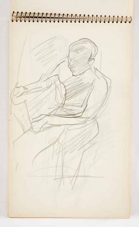 Lotte Laserstein, 3 skissböcker med blyertsteckningar.