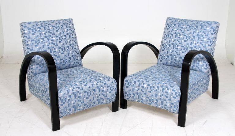 FÅTÖLJER, ett par, Art decostil, 1900-talets mitt.