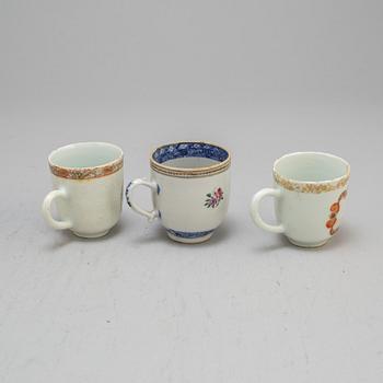 Six famille rose cups, Qing dynasty, Qianlong (1736-95).