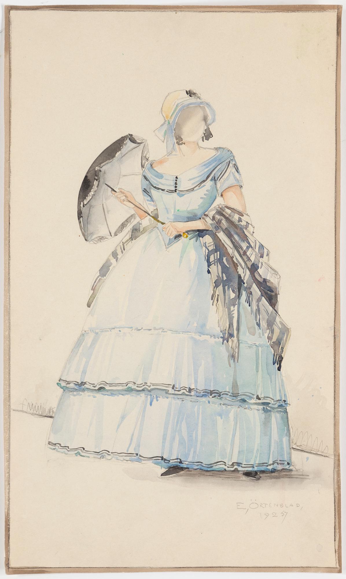 ELSA ÖRTENBLAD, 13 water colours, signed, 1920´s.