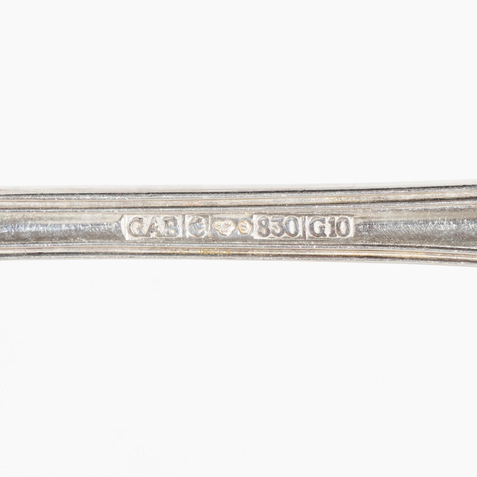 A Swedish silver cutlery set, 'Gammal Fransk', mark of GAB, Eskilstuna 1981-1982 (18 pieces).