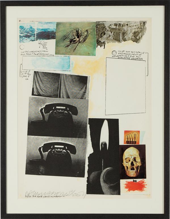 Robert Rauschenberg, "Poster for peace Rauschenberg 70".