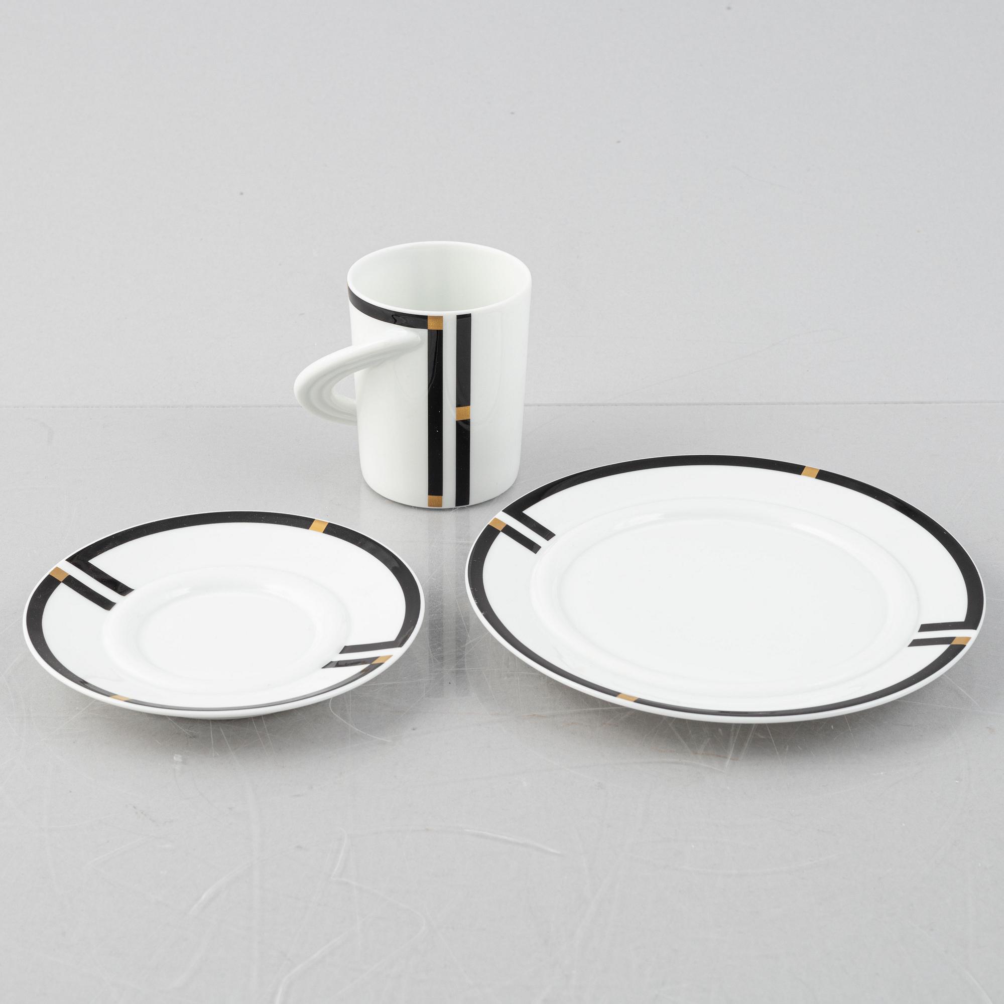 Mario Bellini, eight pieces of a "Cupola" coffee service, Rosenthal Studio-Line, Germany.